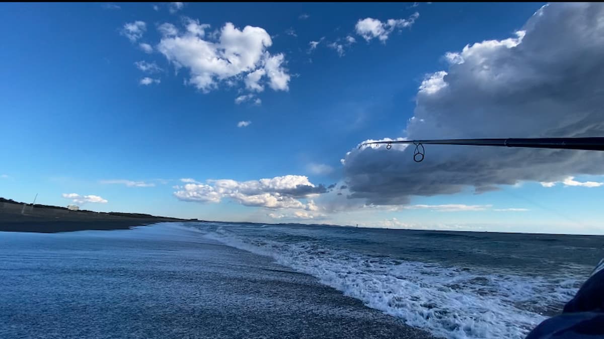 サーフに着いた時の海の様子を捉えた写真